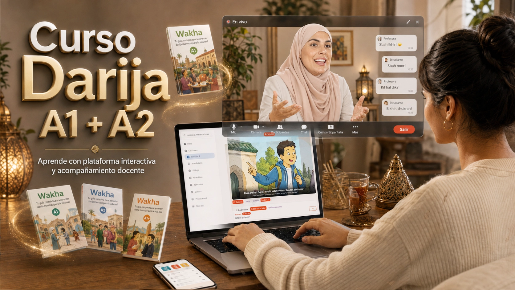 Personas aprendiendo Darija por motivos familiares, de viaje y profesionales